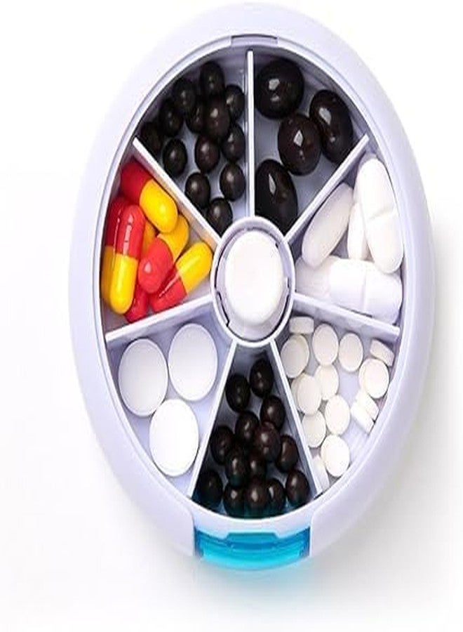 Hidak Butten Click to Open Plastic Medicine Organizer Box for Travel Outdoor Pill Organiser Tablets Box For Tablet Holder Case 7 Days Medicine Box Home Pill Container - Image 3